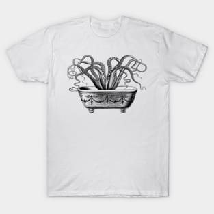 Tentacles in the Tub | Octopus in Bathtub | Vintage Octopus | Vintage Horror | T-Shirt